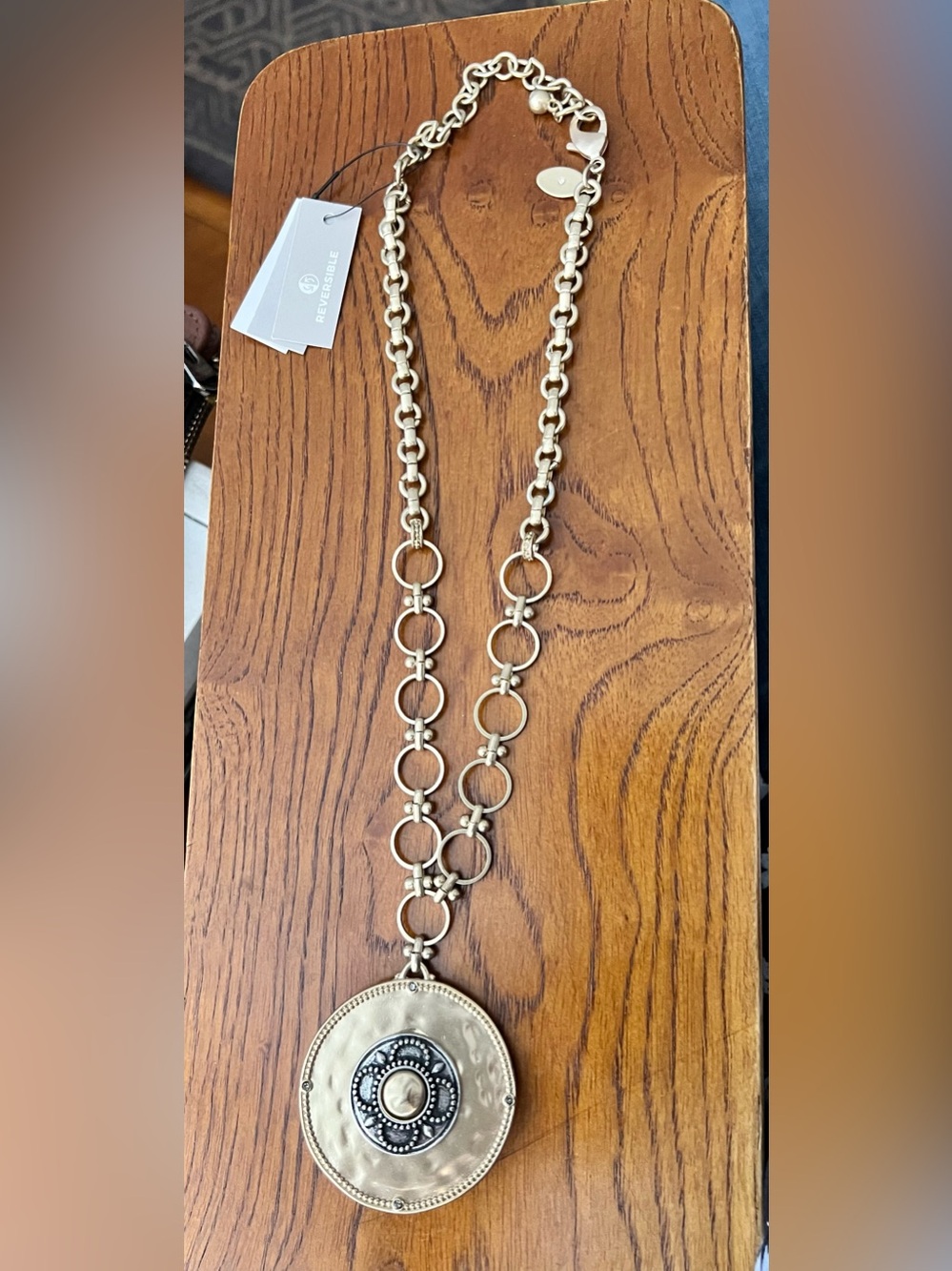 Chico's Gold-Tone Multi-Link Pendant Necklace